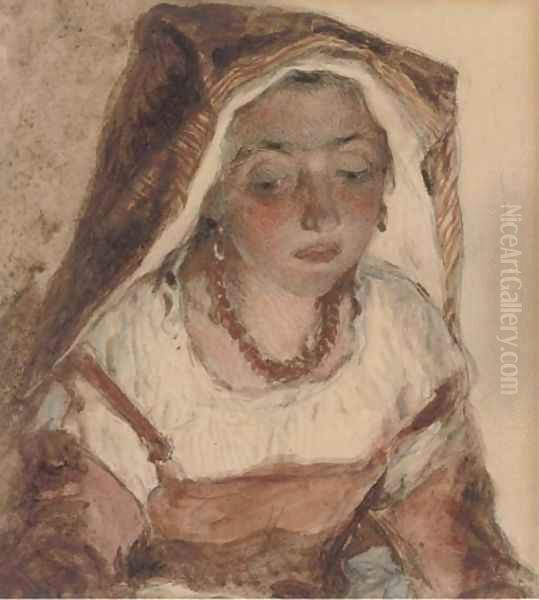 A young Italian peasant girl - view 1