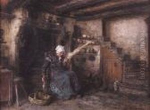 Spinning by Leon Augustin Lhermitte