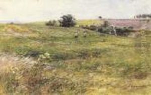 Fauchers Dans Un Paysage by Leon Augustin Lhermitte