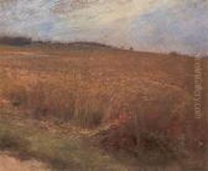 Champ De Blo Et Coquelicots by Leon Augustin Lhermitte