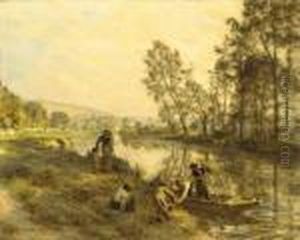 Pecheurs Sur La Marine by Leon Augustin Lhermitte