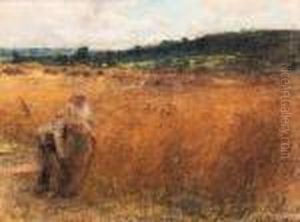 Moissonneurs Dans Un Champs by Leon Augustin Lhermitte