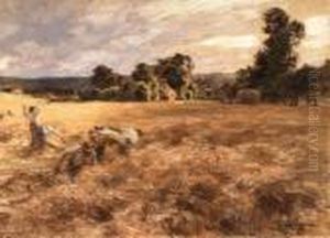 L'orage En Moisson by Leon Augustin Lhermitte