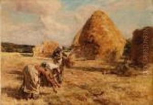 Glaneuses Prs Des Meules (gleaners Near The Haystacks) by Leon Augustin Lhermitte