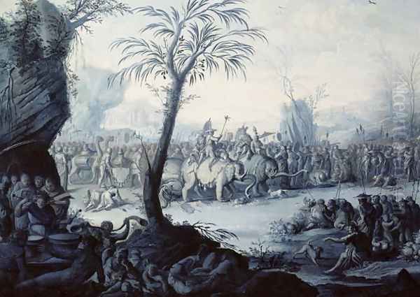 Chinoiserie Landscape with Figures and Animals - view 1