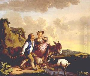 Rustic Courtship by Jean-Baptiste Pillement