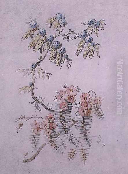 Decorative Study of Flowers and Berries - view 1
