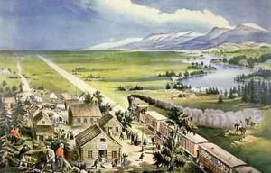 Across the Continent, Westward the Course of Empire takes its way, 1868 by Frances Flora Bond (Fanny) Palmer