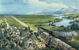 Across the Continent Westward the Course of Empire Takes its Way, pub. by Currier and Ives, New York, 1868 by Frances Flora Bond (Fanny) Palmer