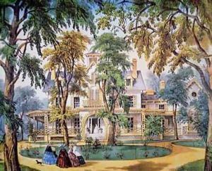 A planters house, c.1858 by Frances Flora Bond (Fanny) Palmer