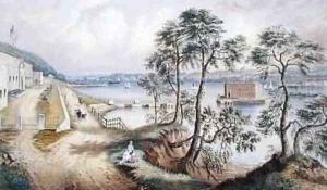 Staten Island and the Narrows from Fort Hamilton, N.Y., c.1861 by Frances Flora Bond (Fanny) Palmer
