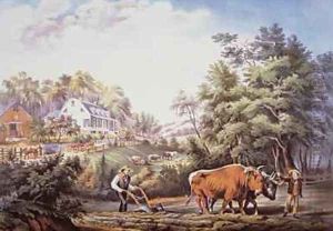 American Farm Scene, 1853 by Frances Flora Bond (Fanny) Palmer