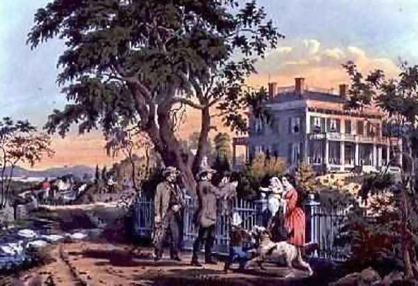 After the Hunt, engraved by Nathaniel Currier 1813-88 1855 - view 1