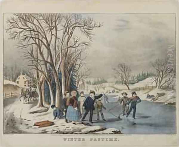 Winter Pastime, engraved by Nathanial Currier 1813-88, 1855 - view 1