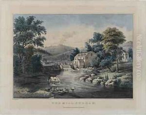 The Mill-Stream, published by Currier and Ives, New York by Frances Flora Bond (Fanny) Palmer