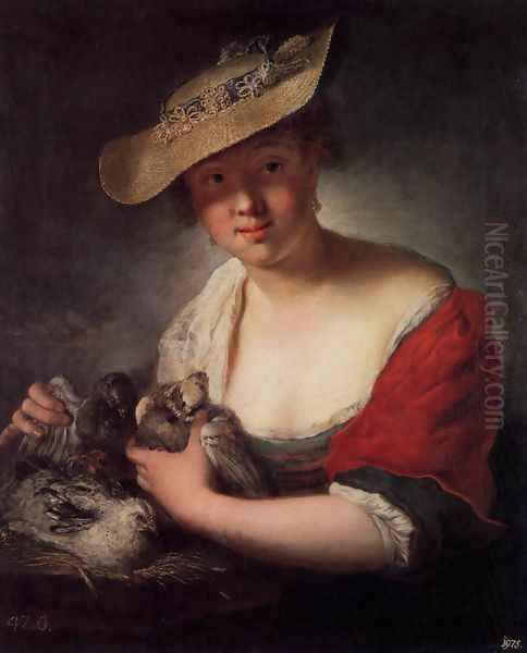 Girl with Pigeons 1728 - view 1