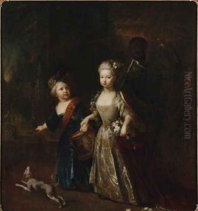 Crown Prince Frederick II with his sister Wilhelmine, 1714