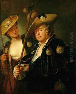 Gustav Adolf Graf von Gotter and his Niece Friederike von Wangenheum in Pilgrim Costumes, c.1750