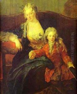 Portrait Of Baron Von Erlach With His Family Detail 1711