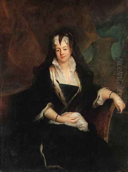 Portrait of Princess Johanna Charlotte von Anhalt, seated three-quarter-length, in widow's weeds - view 1