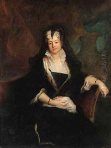Portrait of Princess Johanna Charlotte von Anhalt, seated three-quarter-length, in widow's weeds