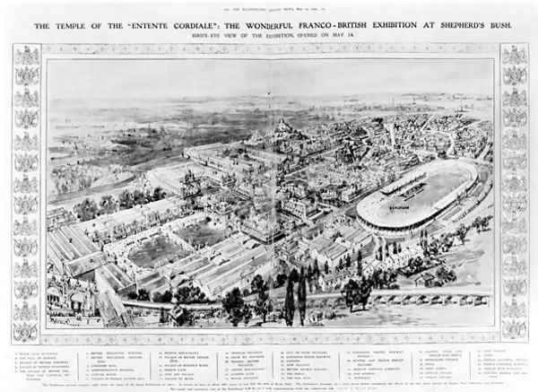 The Temple of the Entente Cordiale The Wonderful Franco-British Exhibition at Shepherds Bush, from The Illustrated London News, 16th May 1908 - view 1