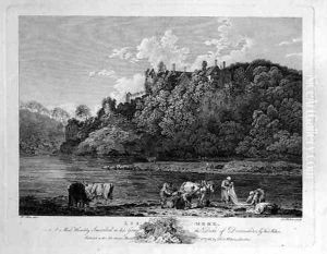 View of Lismore Castle, County Waterford, Ireland, engraved by Thomas Milton 1743-1827 1786 by William Pars