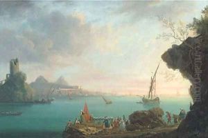 A capriccio view on the Neapolitan coast by Thomas Patch