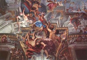 Allegory of the Jesuits' Missionary Work (detail-5) 1691-94, Fresco, Sant'Ignazio, Rome by Andrea Pozzo