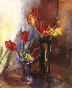 Tulips 1928 by Jeno Paizs Goebel