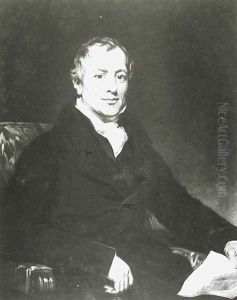 Portrait of David Ricardo 1772-1823 engraved by Thomas Hodgetts by Thomas Phillips