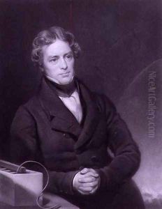 Portrait of Michael Faraday 1791-1867 engraved by Henry Cousins d.1864 c.1841 by Thomas Phillips