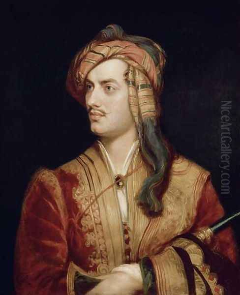 Portrait of George Gordon 1788-1824 6th Baron Byron of Rochdale in Albanian Dress, 1813 by Thomas Phillips