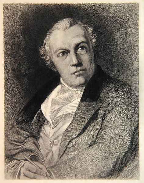 Portrait of William Blake, engraved by William Bell Scott 1811-90 - view 1
