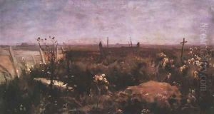 Barrows at Night by Witold Pruszkowski
