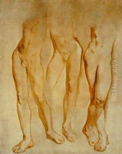 Three Studies of a Male Nude