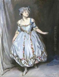 Portrait sketch of Mrs. Emile Mond dressed for the Chelsea Arts Club Ball