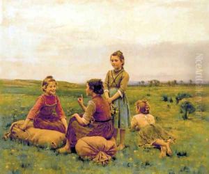 Four happy girls by Cesar Pattein
