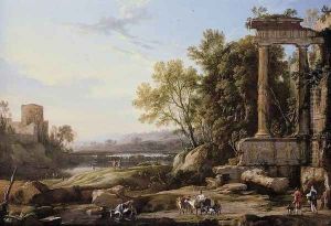 Italianate Landscape 1656 by Pierre Patel