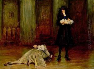 The Duke of Monmouth Pleading for his Life before James II by John Pettie