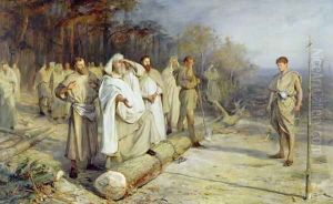 Fixing the Site of an Early Christian Altar, 1884 by John Pettie