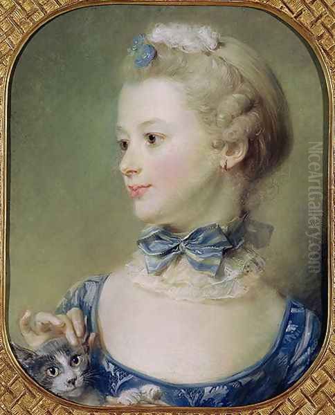 Young Girl with a Cat - view 1