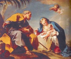 The Rest on the Flight into Egypt 1725-26 by Giovanni Battista Pittoni the younger