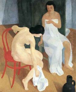 Bathing in the Morning 1930s by Karoly Patko