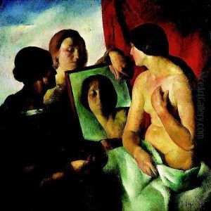 In Front of a Mirror 1923 by Karoly Patko