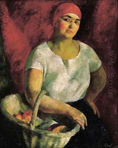 Portrait of Ilona Dajbukat 1925 by Karoly Patko
