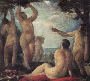 Picking Fruits 1923 by Karoly Patko