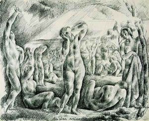 Sketch for Niobe 1923 by Karoly Patko