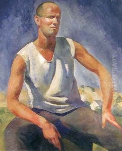 Self-portrait 1928 by Karoly Patko
