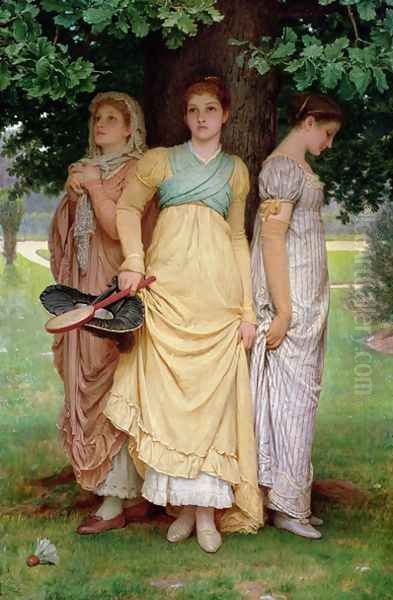 A Summer Shower, 1888 by Charles E. Perugini